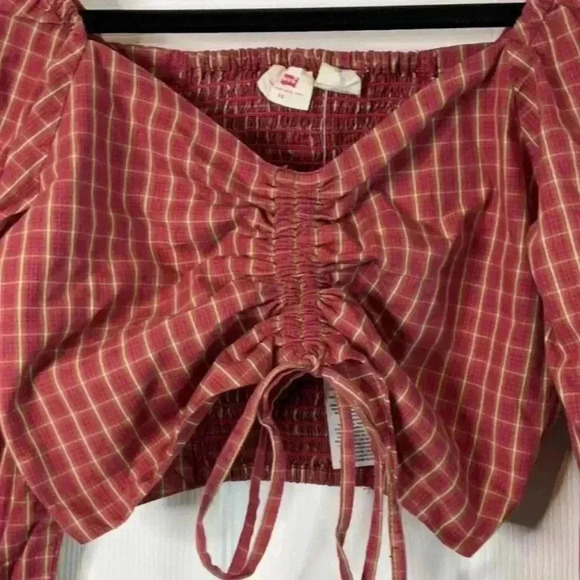 LEVIS DEVIN BLOUSE RED SIZE XS - Picture 5 of 9